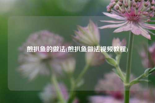 煎扒鱼的做法(煎扒鱼做法视频教程)