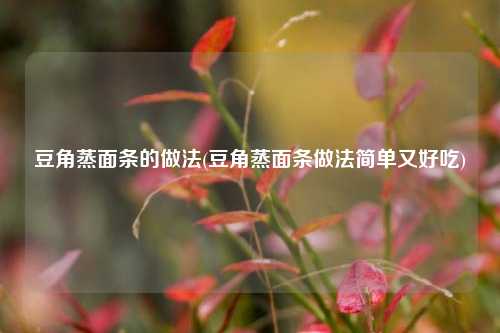 豆角蒸面条的做法(豆角蒸面条做法简单又好吃)