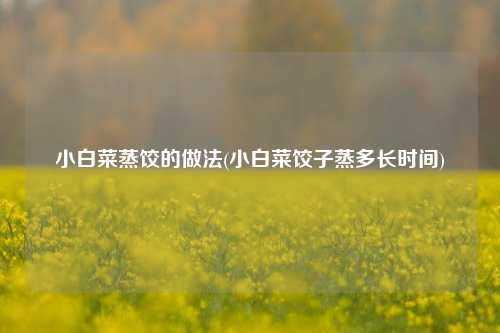 小白菜蒸饺的做法(小白菜饺子蒸多长时间)
