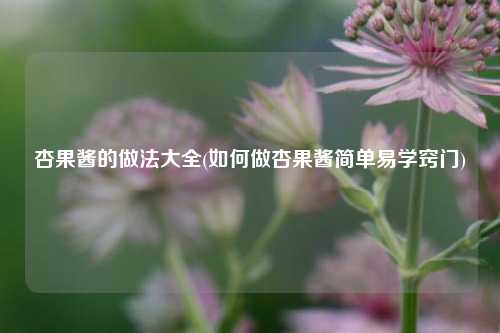 杏果酱的做法大全(如何做杏果酱简单易学窍门)